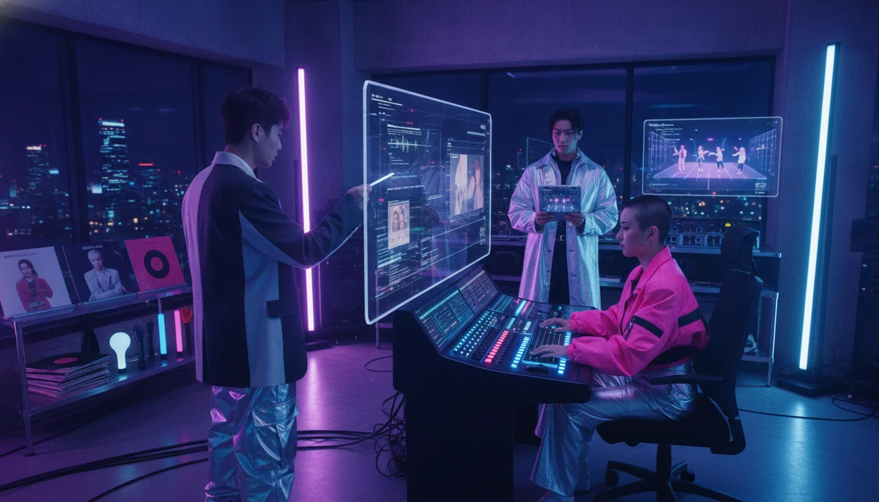 AI studio executives collaborating