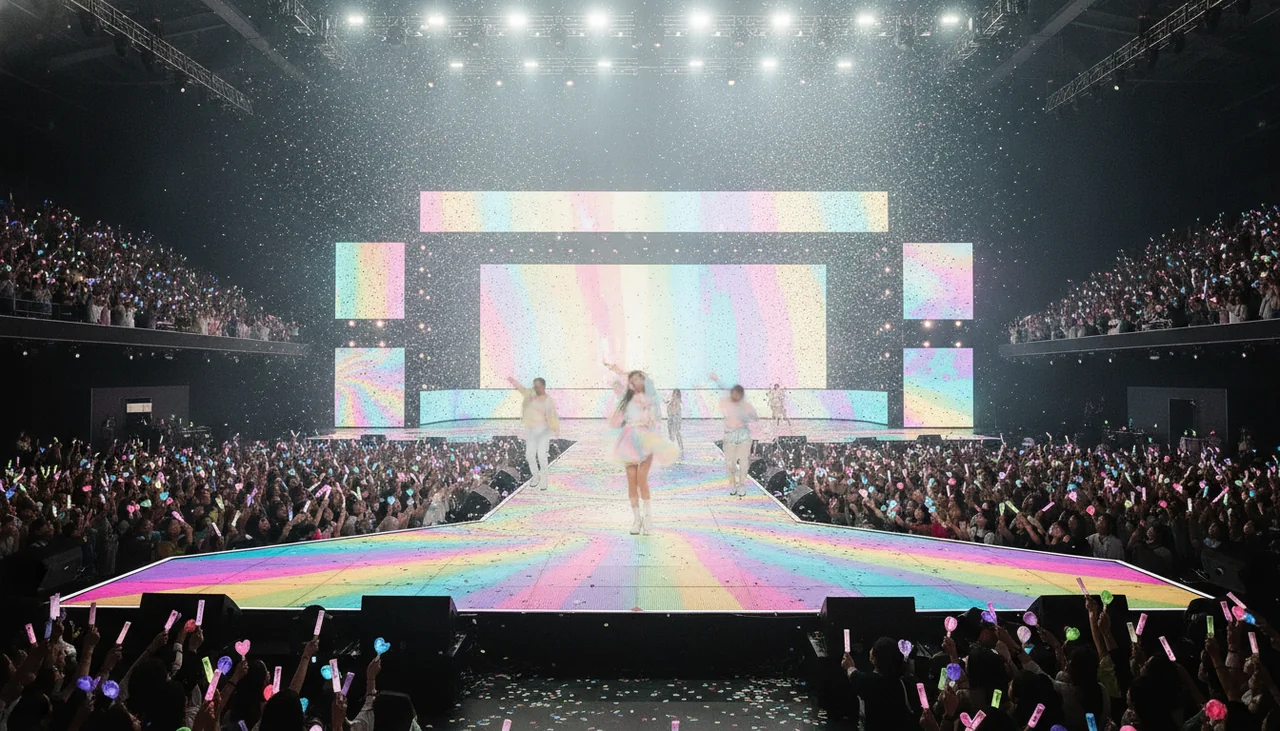idol performing stage