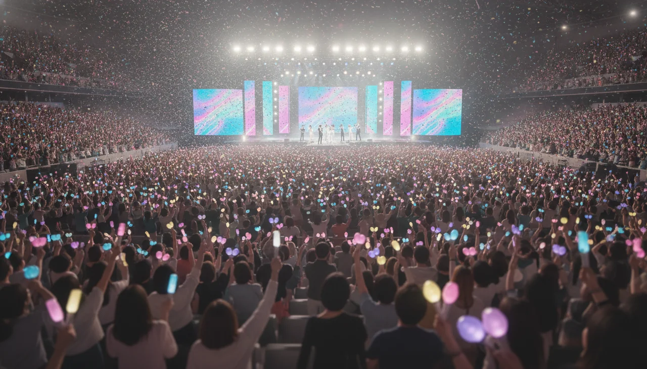 K-pop concert crowd