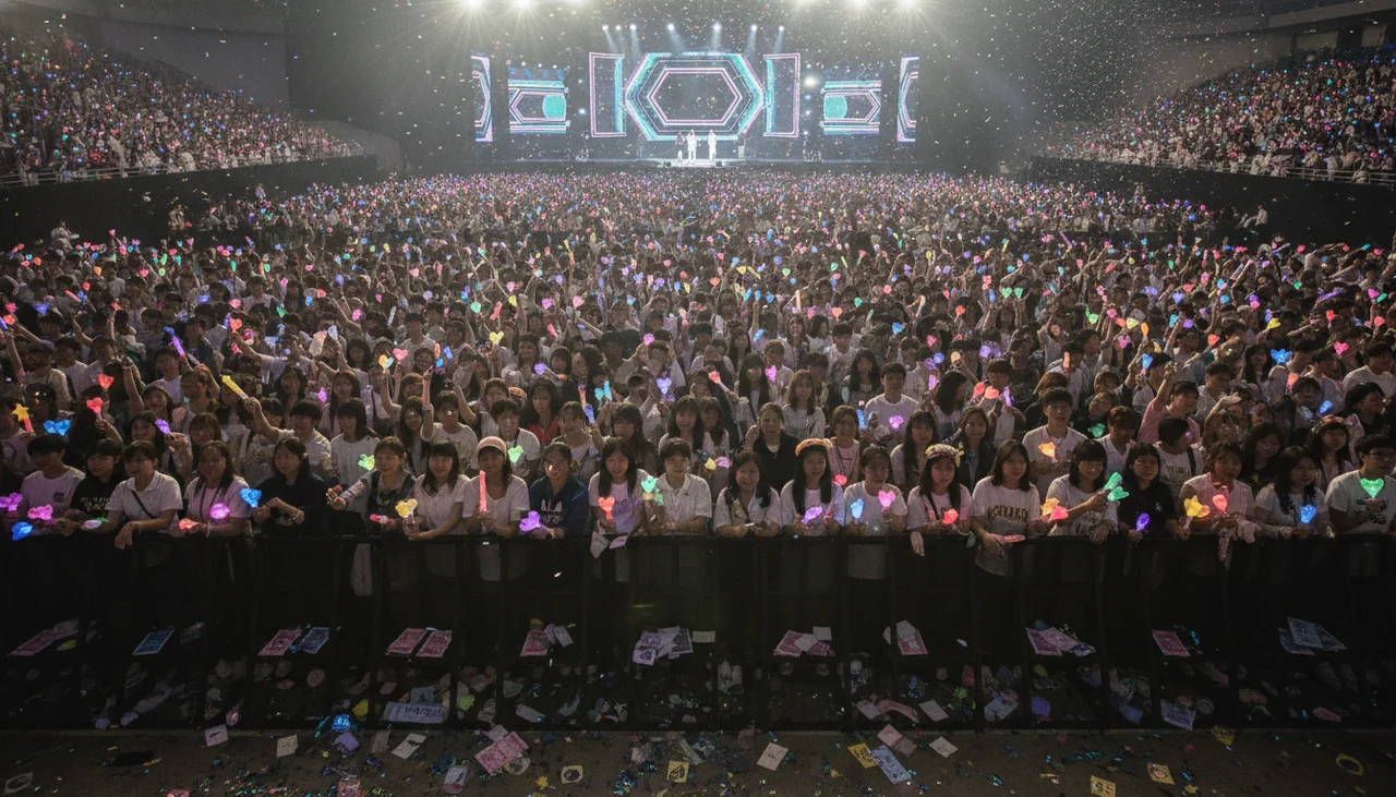 k-pop concert crowd