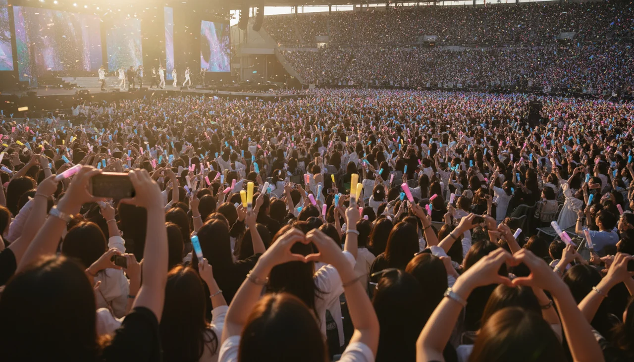 K-pop concert crowd