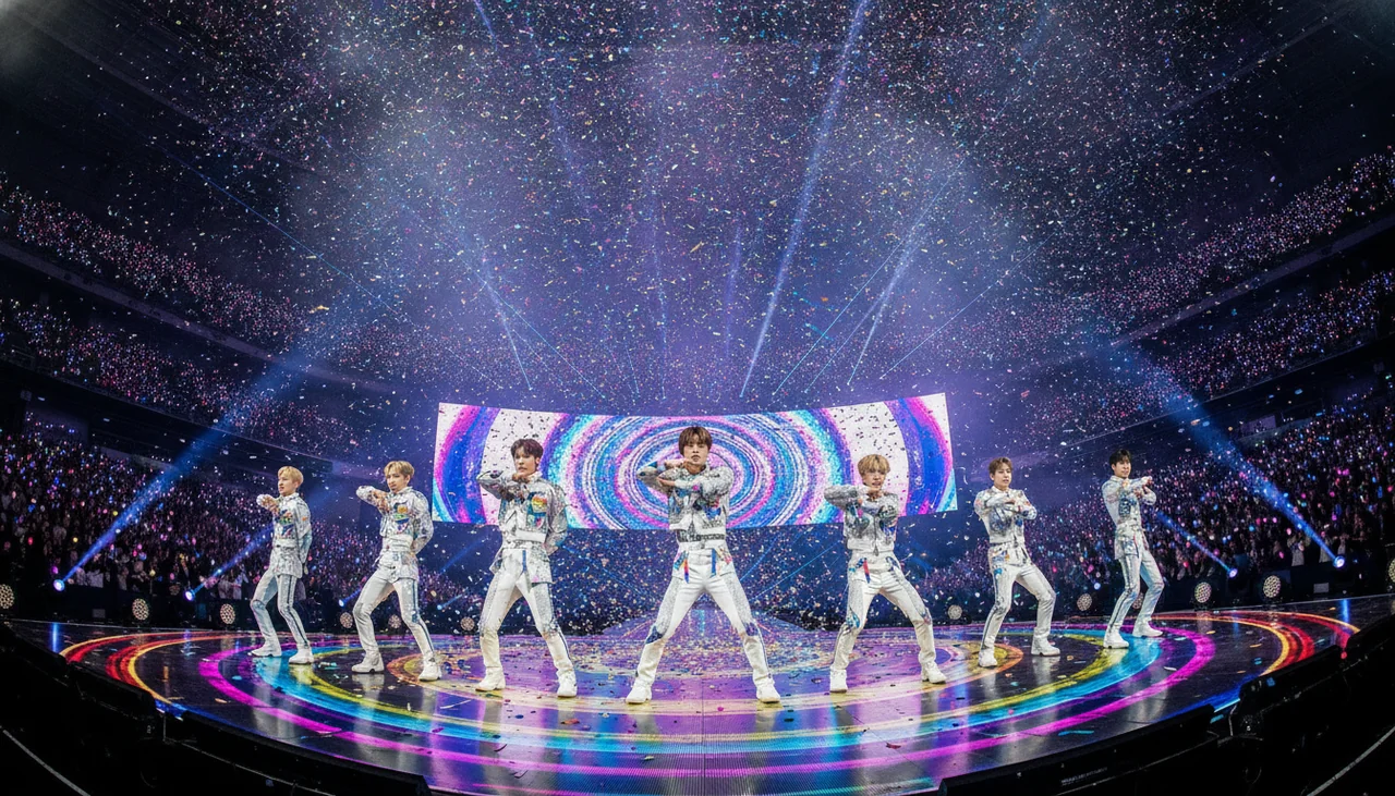 idol group performing on stage