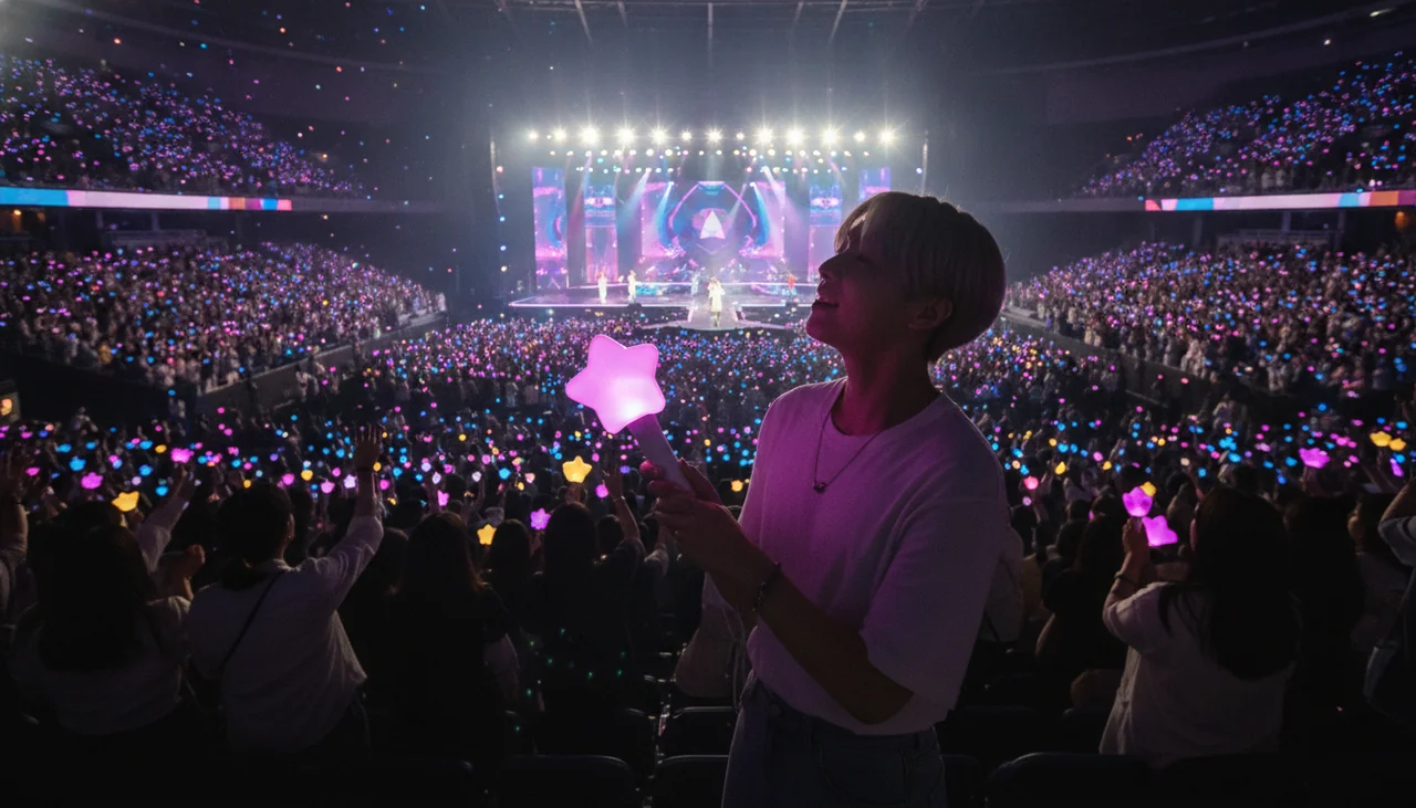 K-pop fan holding lightstick