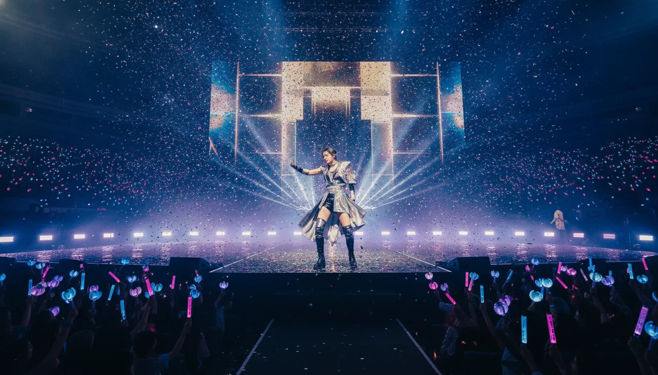 K-pop idol performing on stage