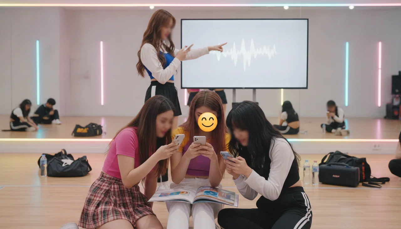 People using smartphones